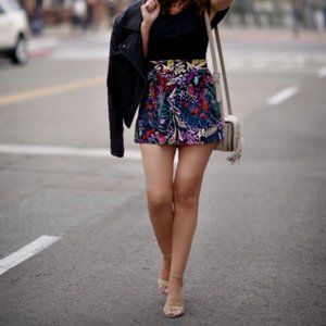 Topshop Matisse Colorful Floral Print Shorts